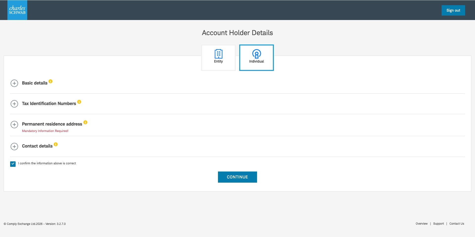 嘉信 W-8BEN Account Holder Details